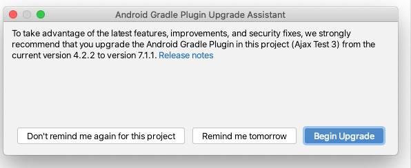 Android Gradle Update 2